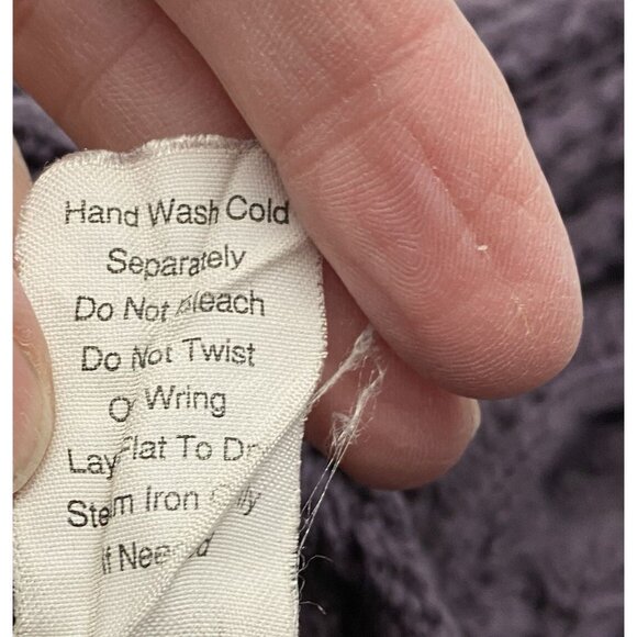 CABI Women Sweater Waterfall Open Front Crochet Cardigan Sz M Purple 79-32 - Picture 11 of 11